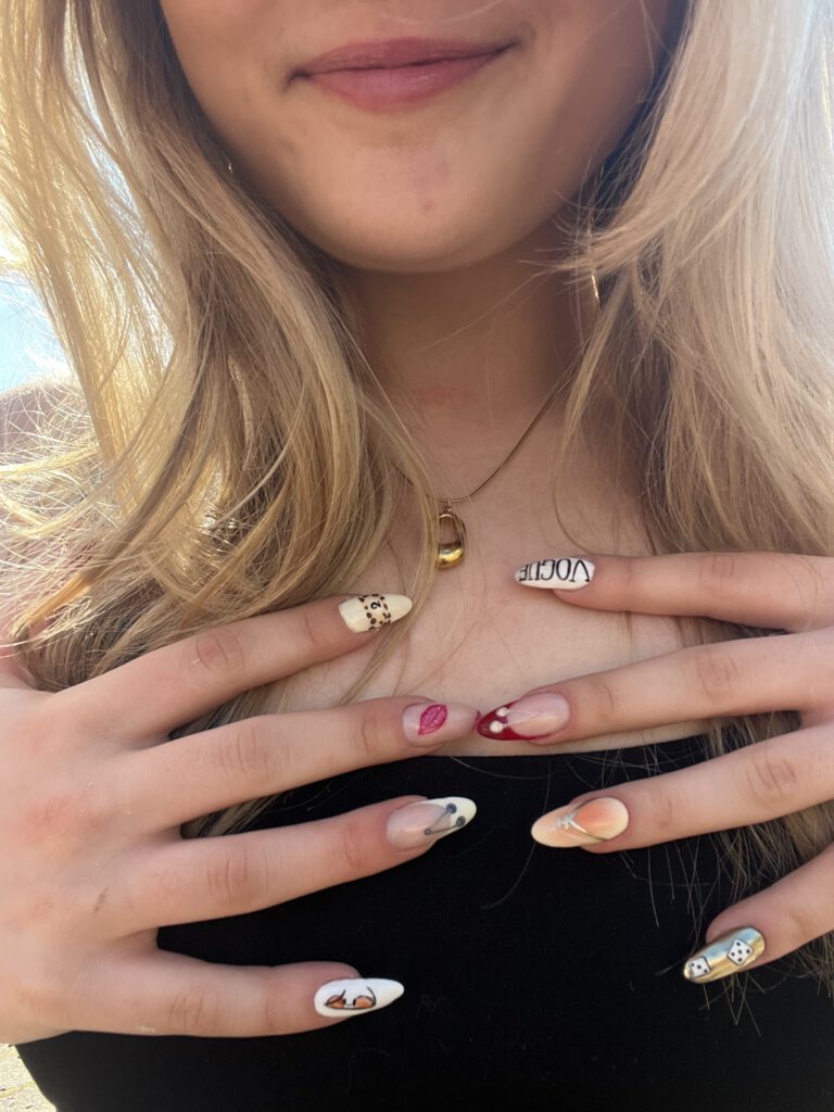 acrylgel nagels met nailart